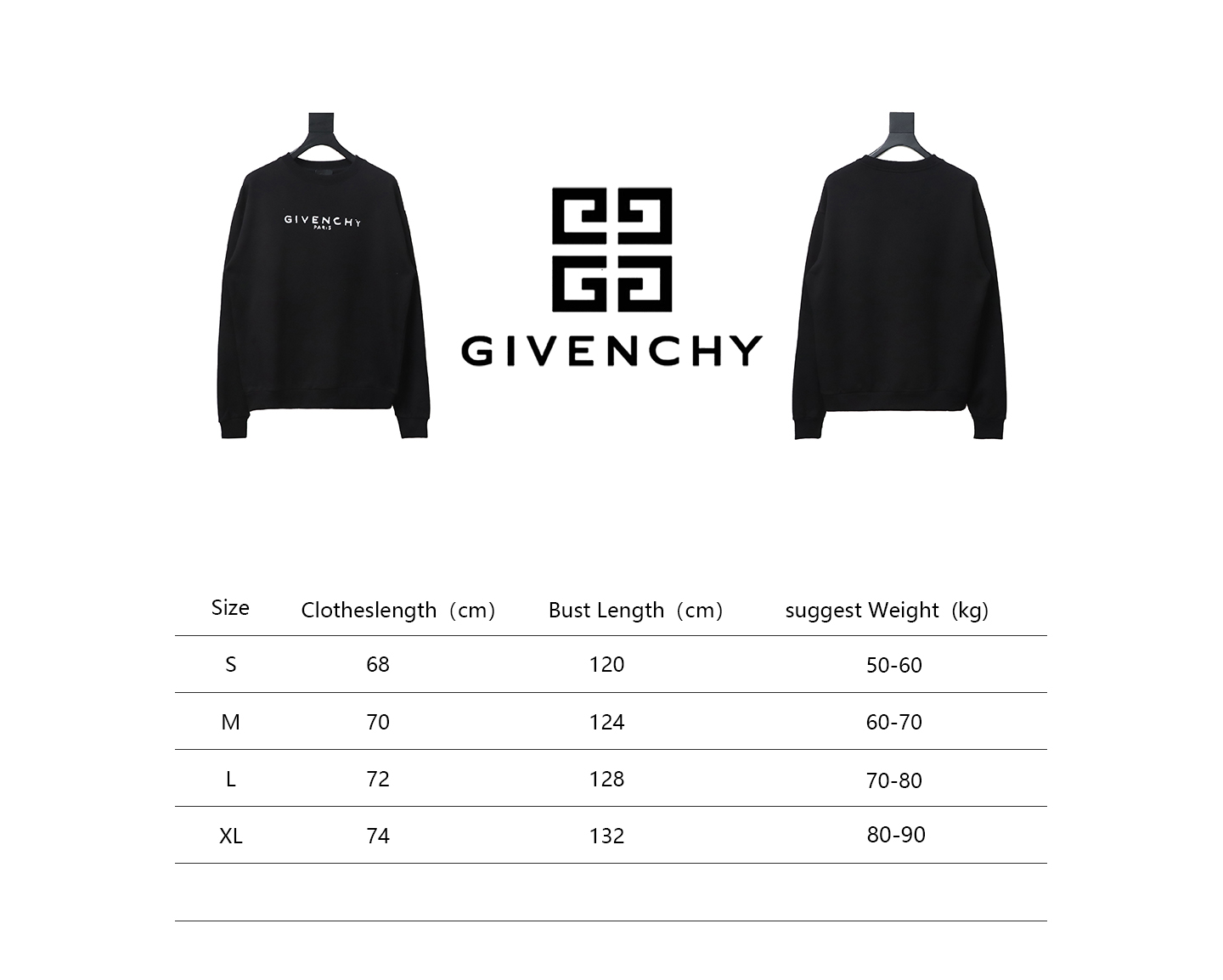 Givenchy Incomplete And Damaged Letter Round Neck Hoodie Black