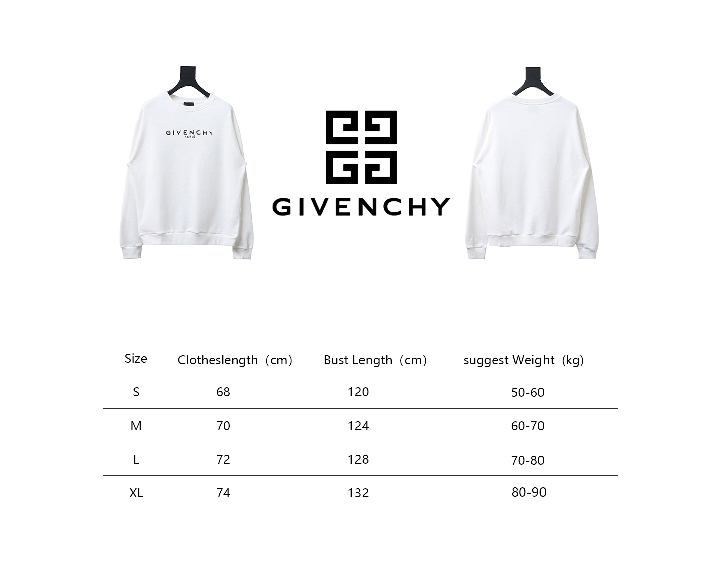 Givenchy Incomplete And Damaged Letter Round Neck Hoodie White