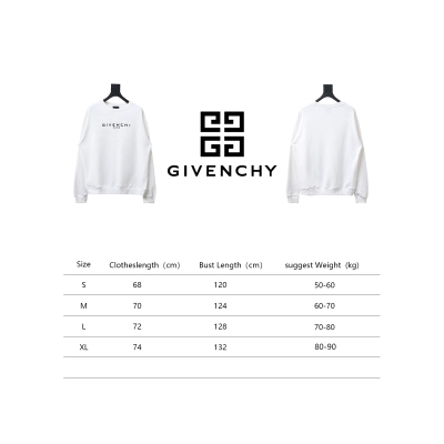 Givenchy Incomplete And Damaged Letter Round Neck Hoodie White 02