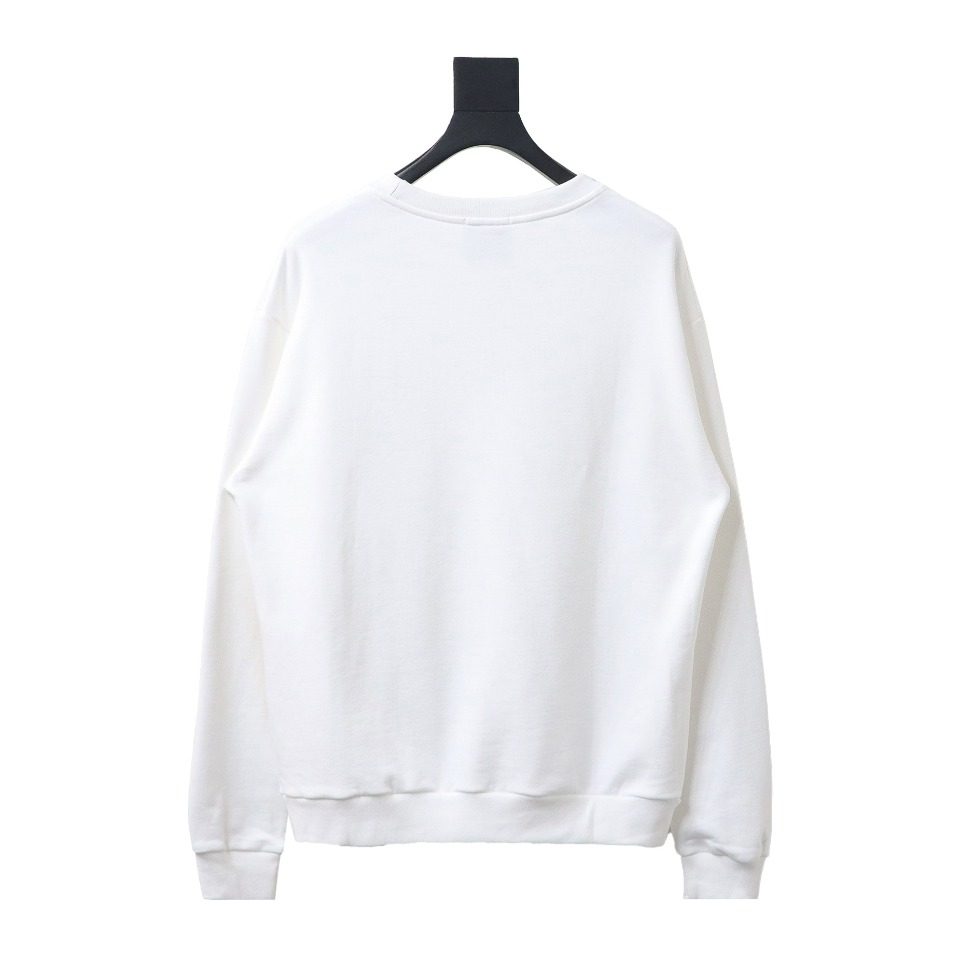 Givenchy Incomplete And Damaged Letter Round Neck Hoodie White