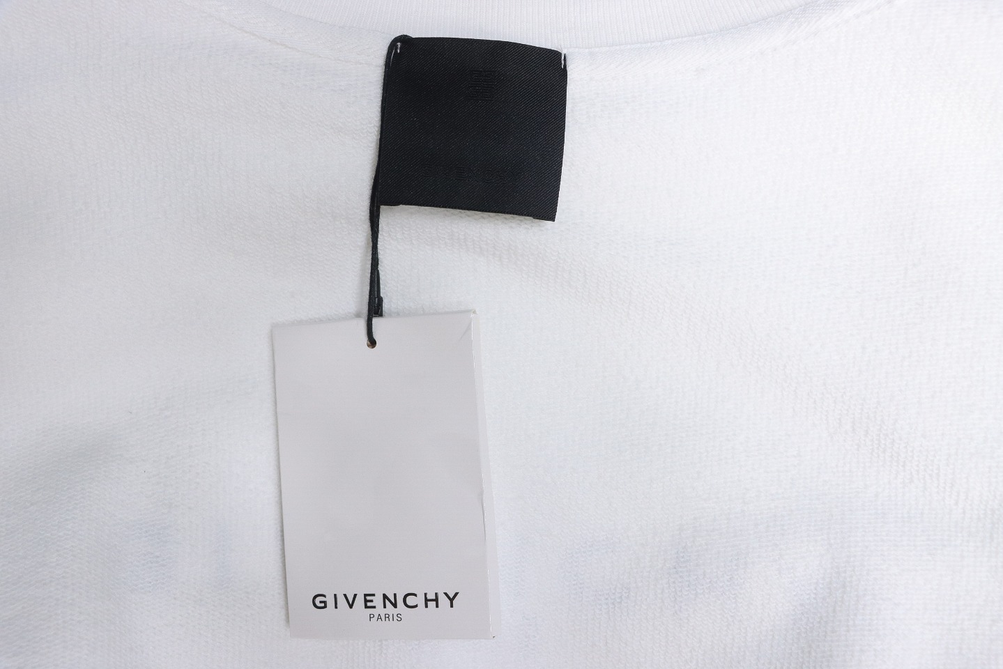 Givenchy Incomplete And Damaged Letter Round Neck Hoodie White