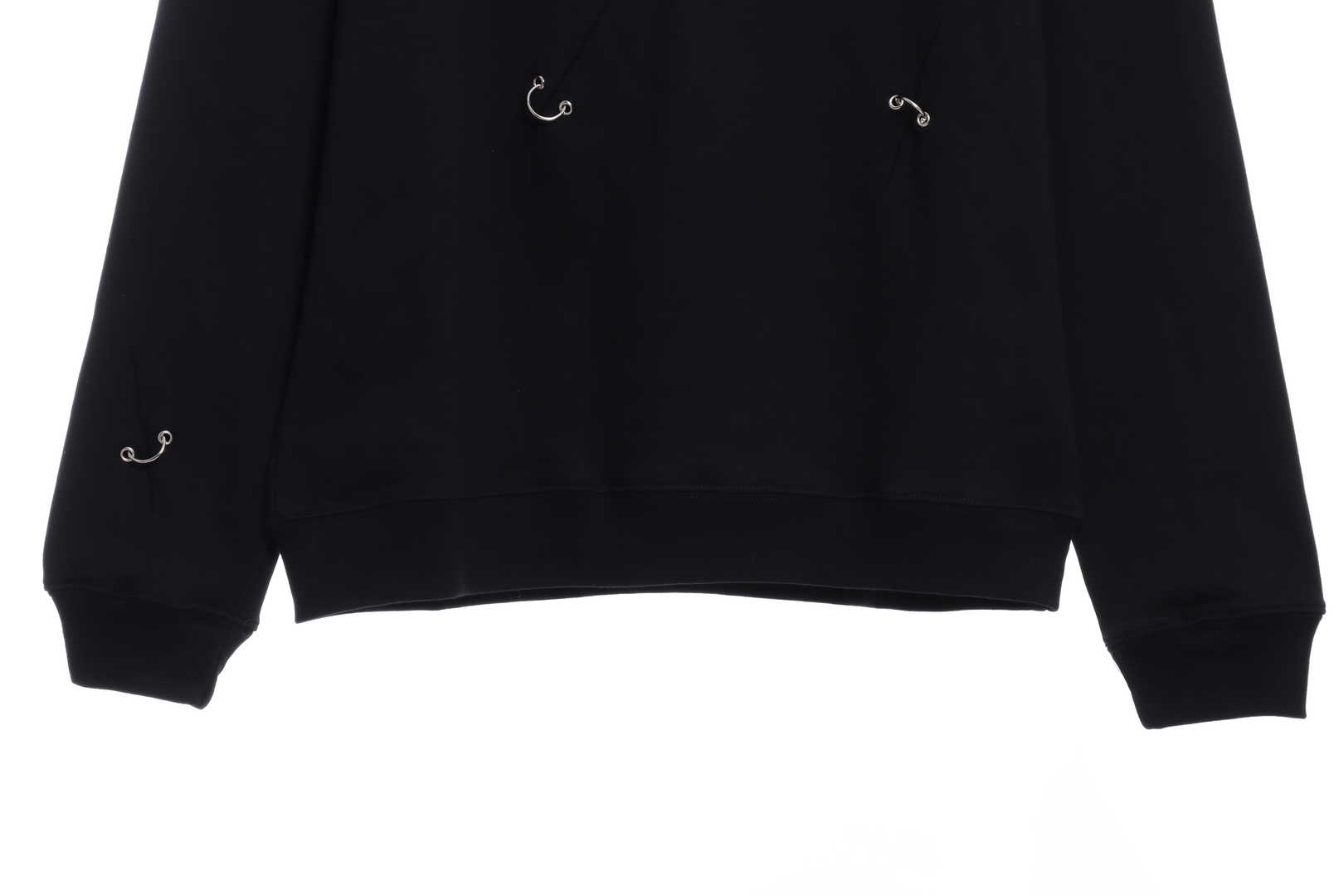 Givenchy Metal Smiley Face Crewneck Hoodie Black