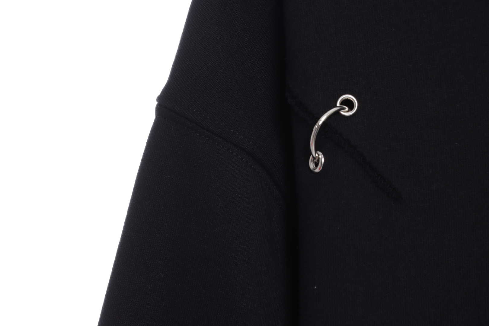 Givenchy Metal Smiley Face Crewneck Hoodie Black