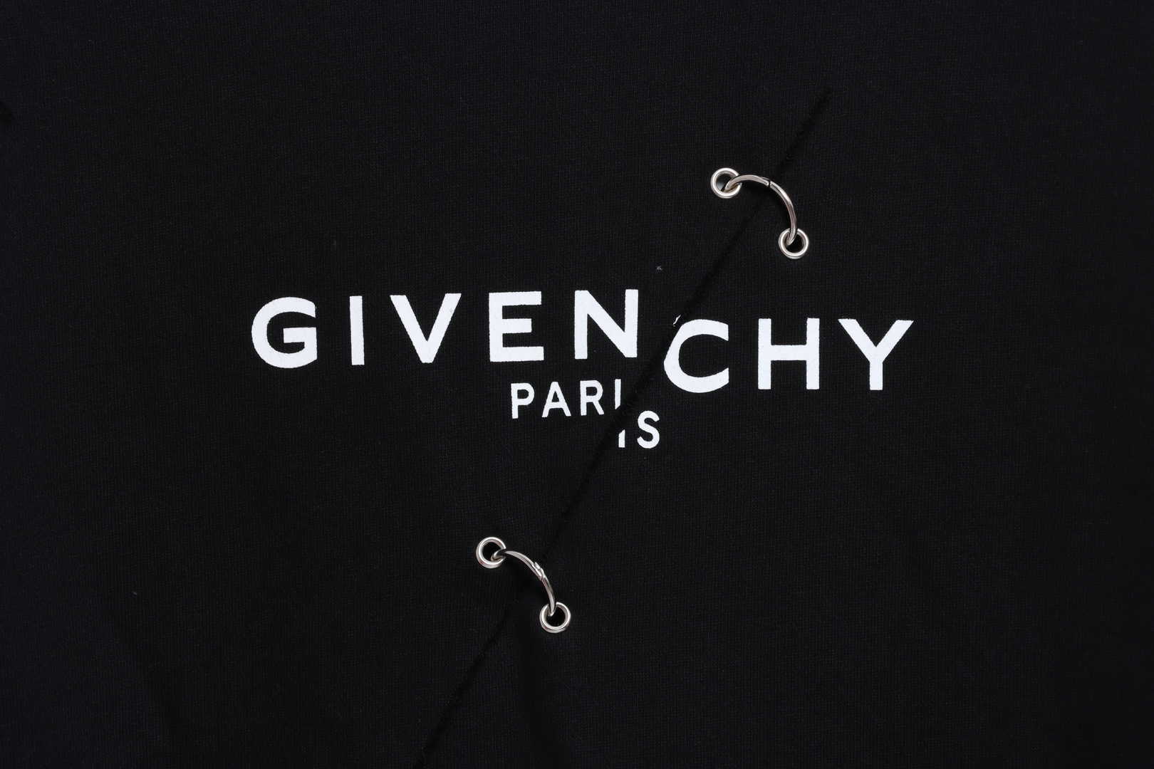 Givenchy Metal Smiley Face Crewneck Hoodie Black