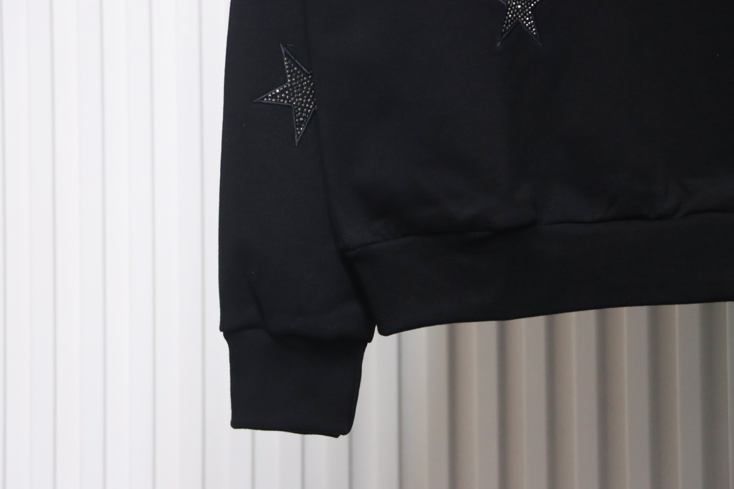 Givenchy Star Embroidered Crew Neck Hoodie Black