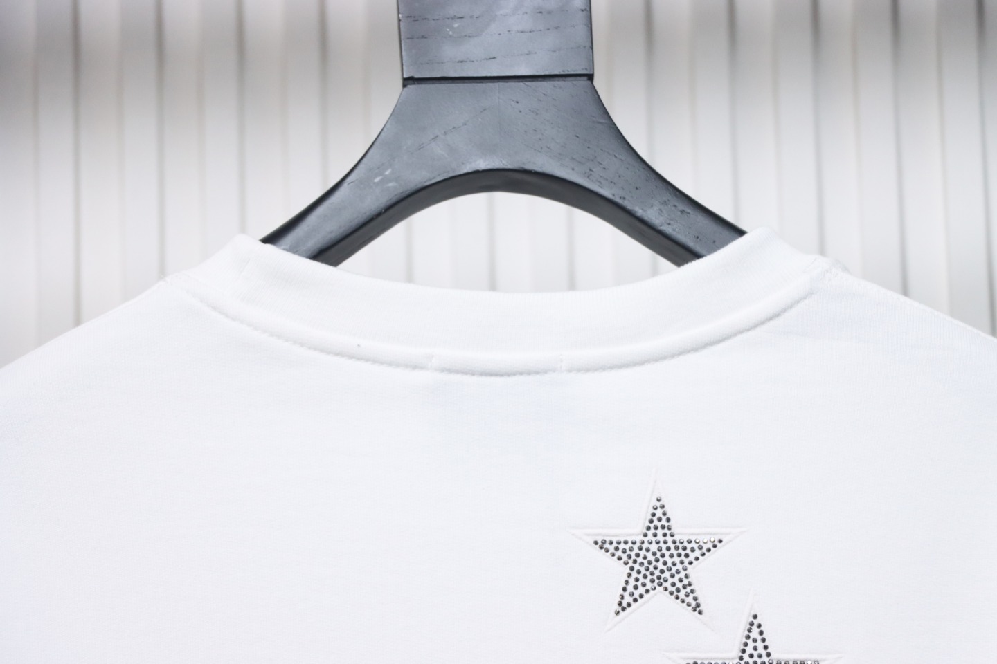 Givenchy Star Embroidered Crew Neck Hoodie White