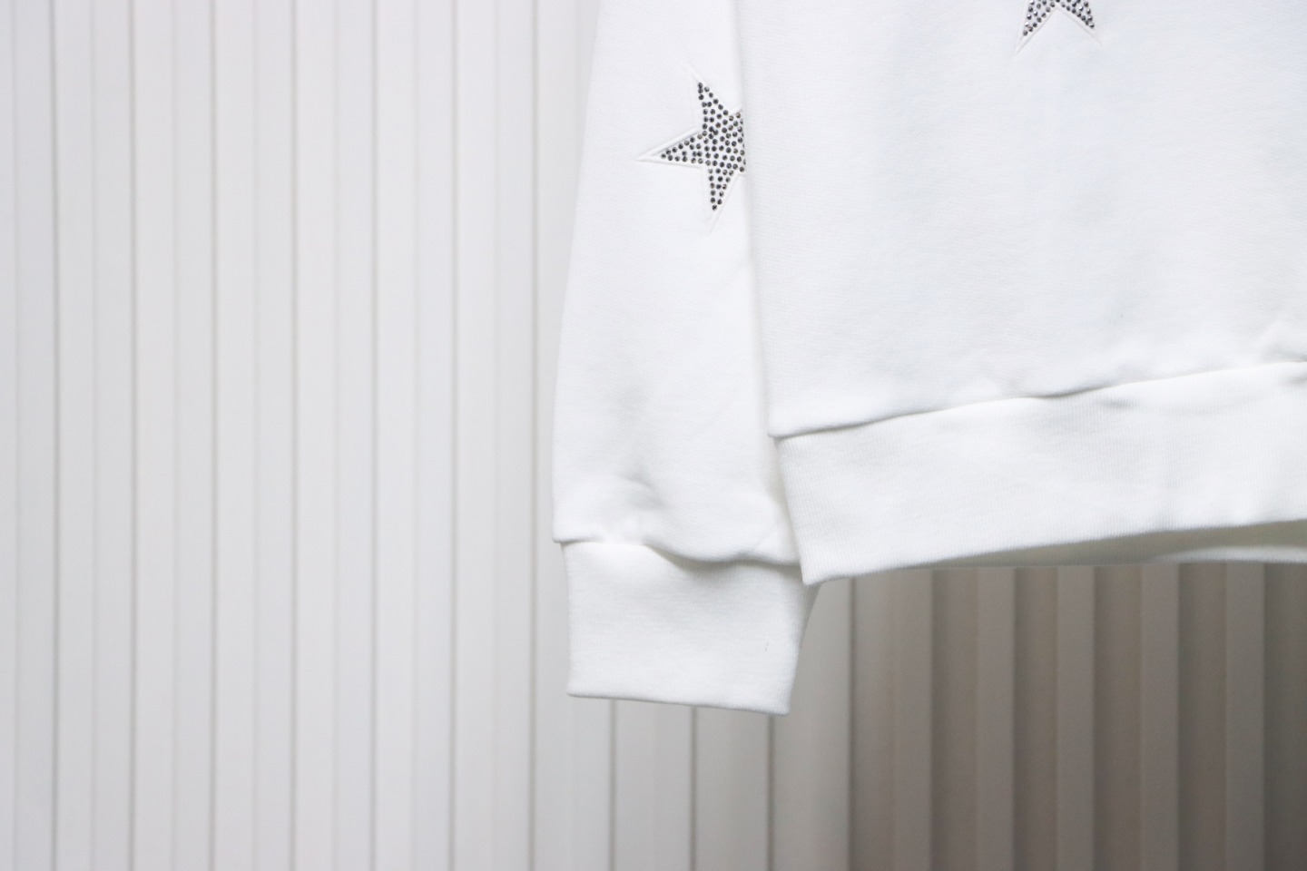 Givenchy Star Embroidered Crew Neck Hoodie White