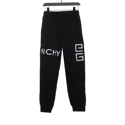 Givenchy Three-Dimensional Embroidered Logo Trousers 01