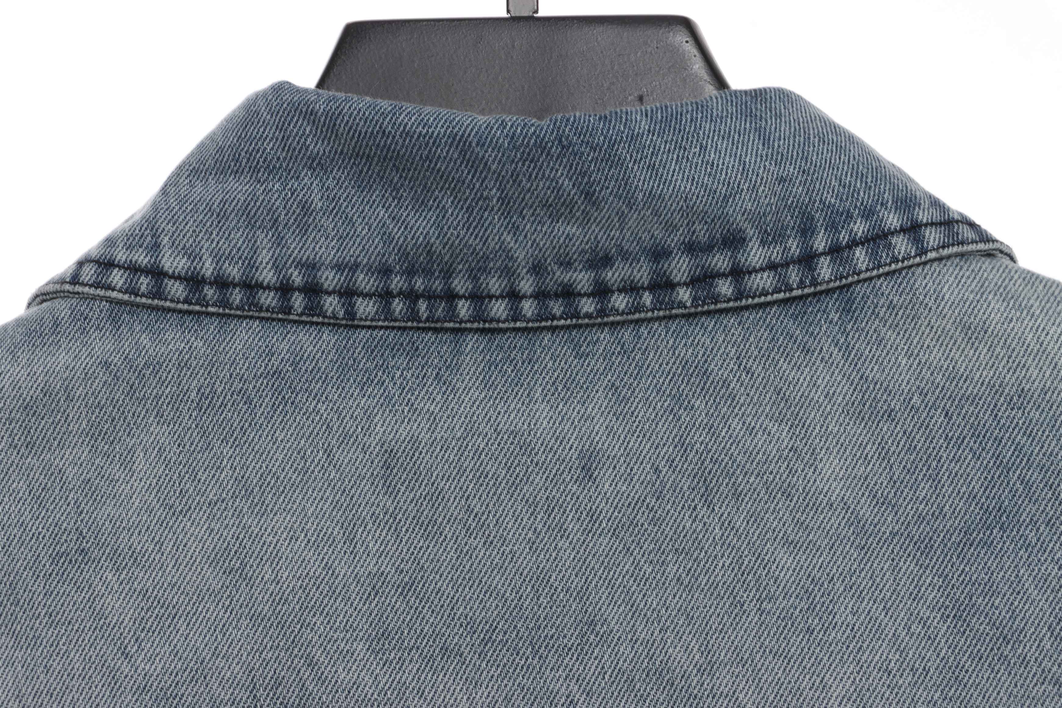 Givenchy Three-Dimensional LOGO Denim Long-Sleeved Shirt