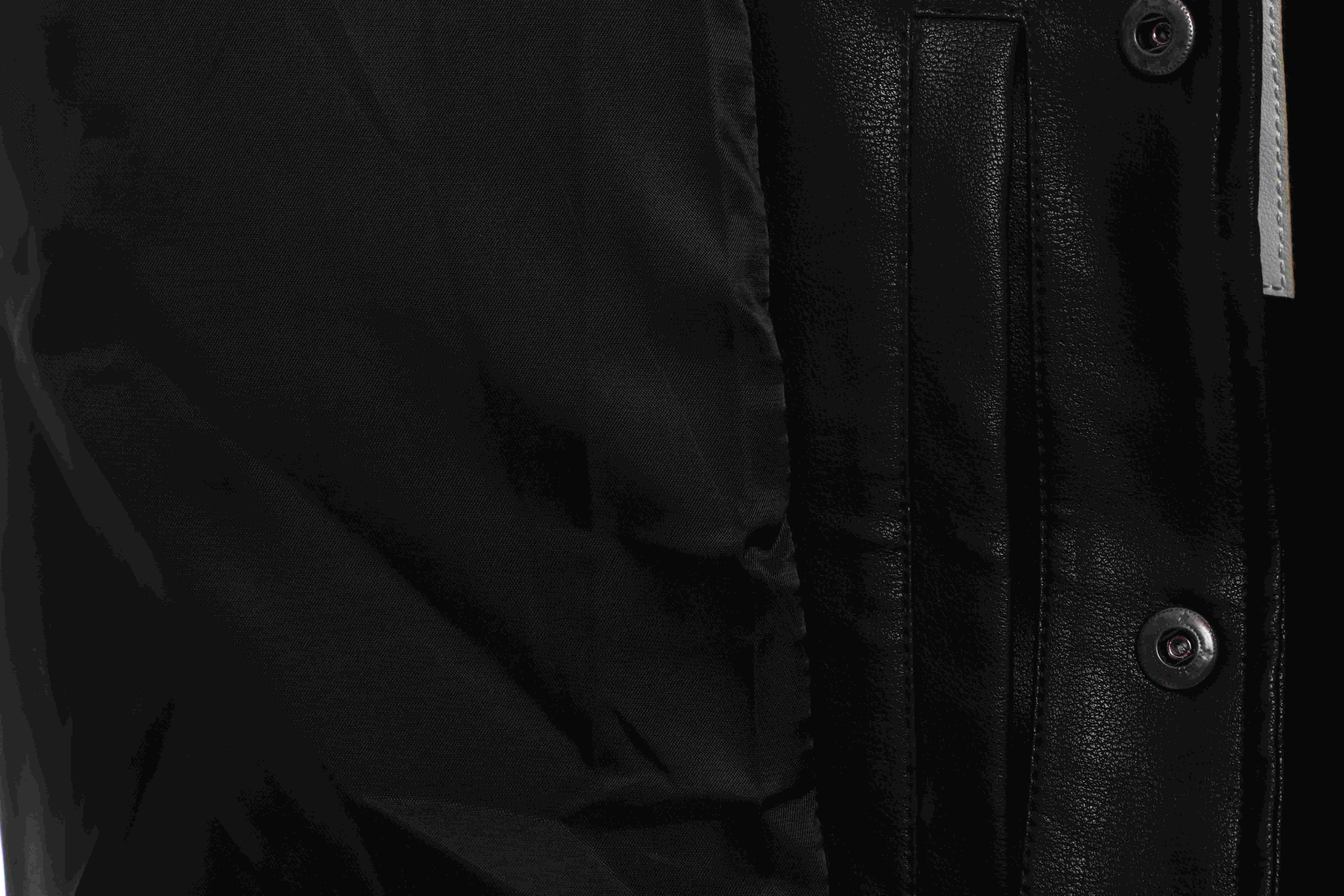 Givenchy Three-Dimensional Logo Patchwork Leather Sleeve Jacket