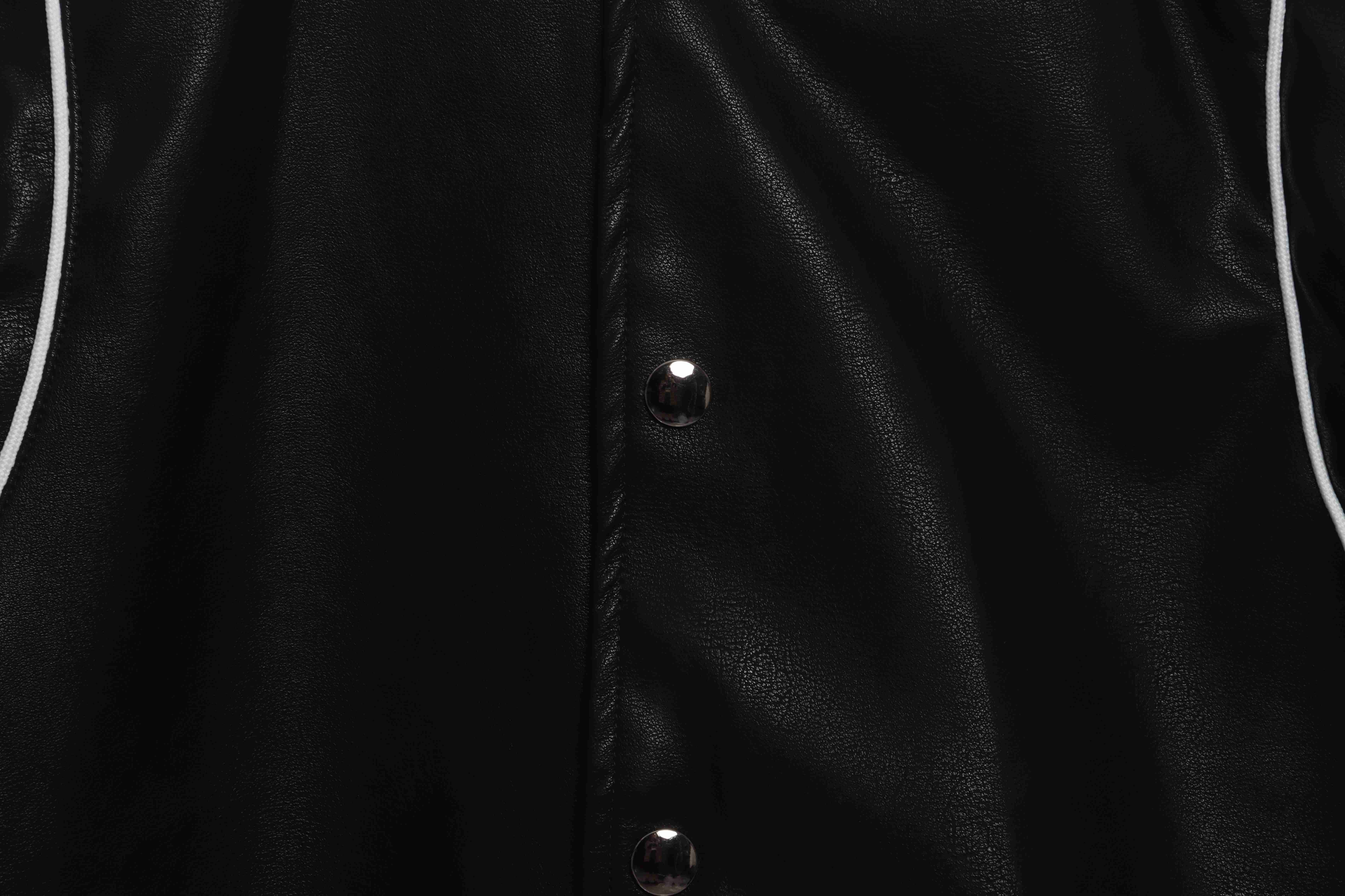 Givenchy Three-Dimensional Logo Patchwork Leather Sleeve Jacket