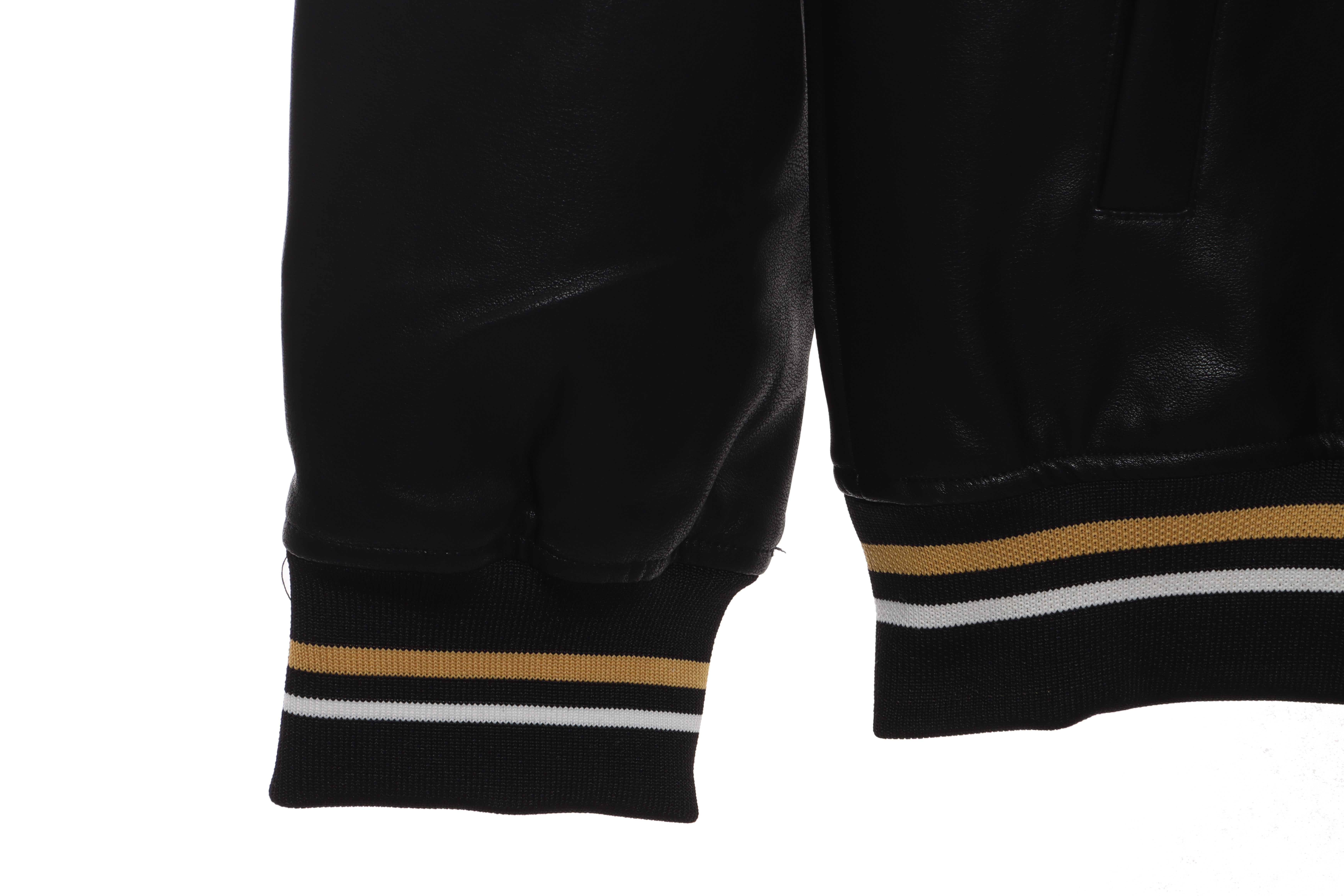 Givenchy Three-Dimensional Logo Patchwork Leather Sleeve Jacket