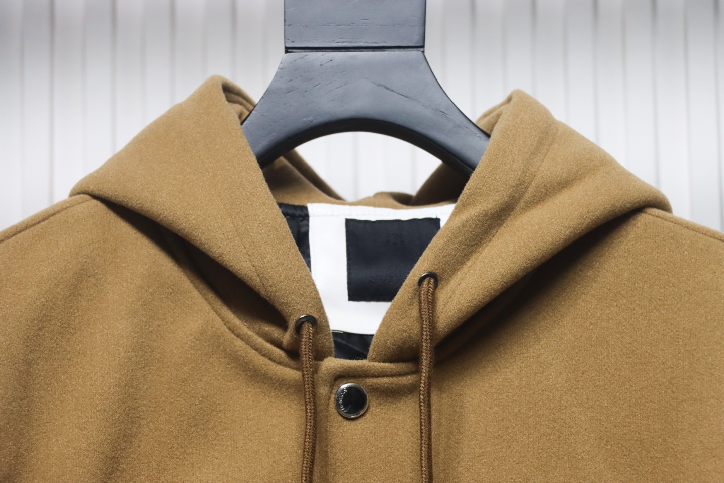 Givenchy Three-Dimensional Patchwork Sleeve Hooded Baseball Jacket Brown