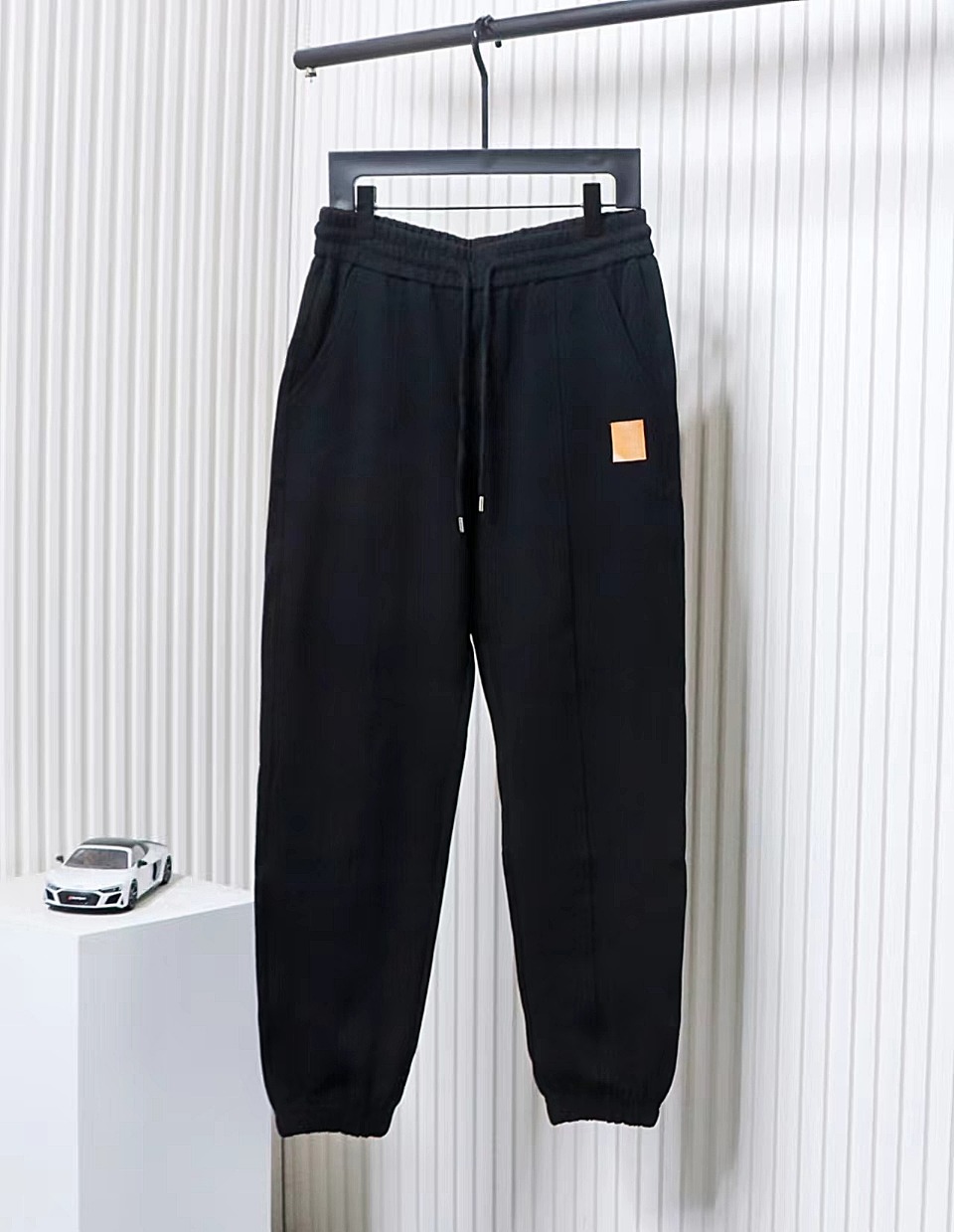 Loewe 23Fw Leather Logo Casual Trousers