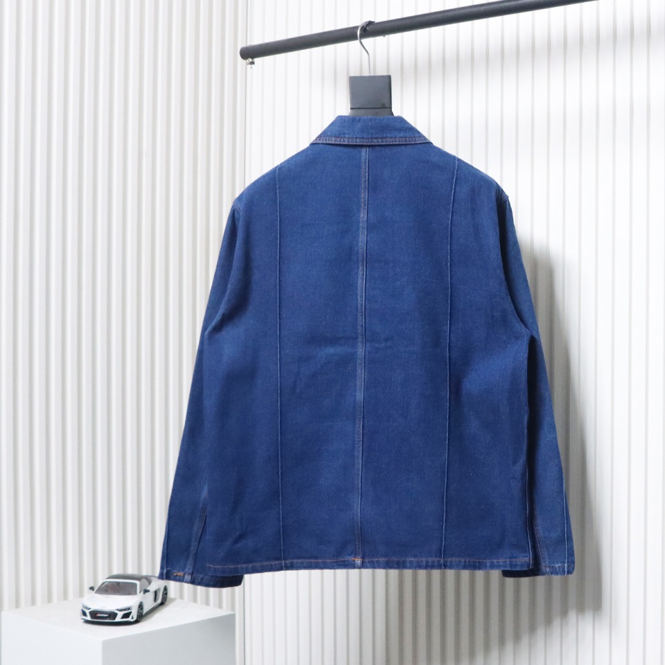 Loewe 23FW Leather Pocket Denim Denim Work Jacket