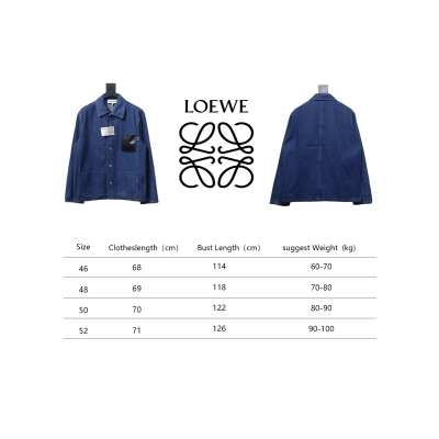 Loewe 23FW Leather Pocket Denim Denim Work Jacket 02