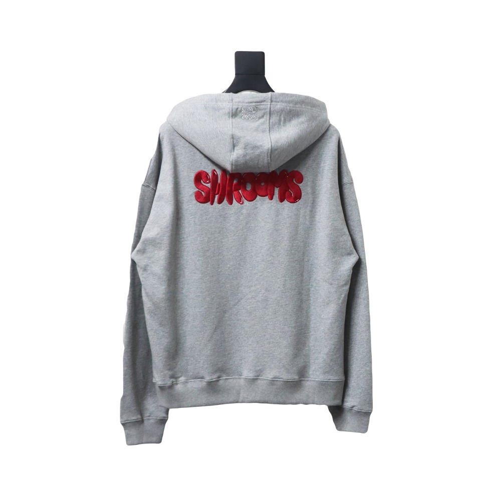 Loewe 23FW Mushroom Lettering Embroidered Hoodie