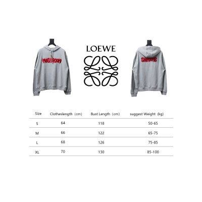 Loewe 23FW Mushroom Lettering Embroidered Hoodie 02