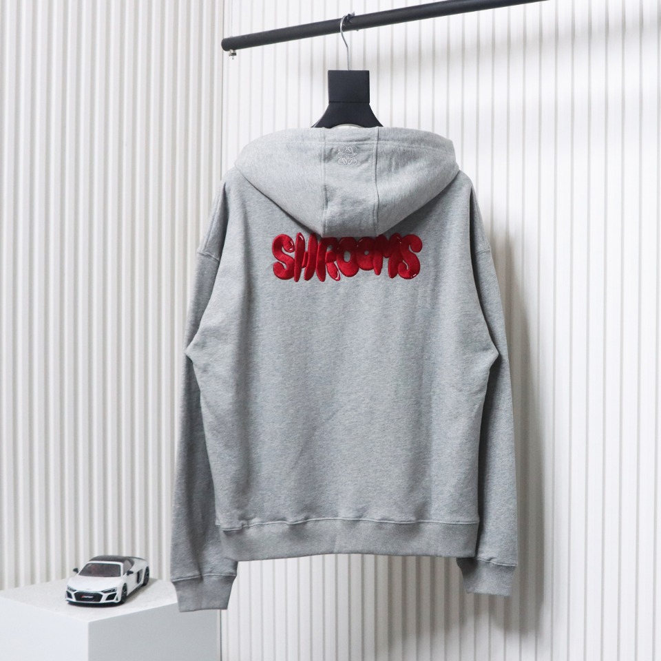 Loewe 23FW Mushroom Lettering Embroidered Hoodie