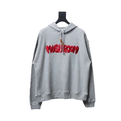 Loewe 23FW Mushroom Lettering Embroidered Hoodie 01