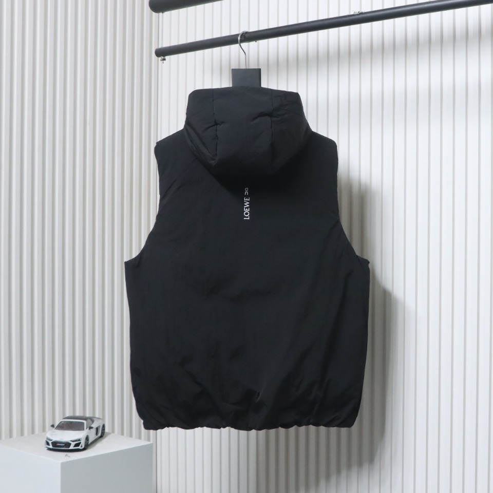 Loewe 24 Styles Of Angpao Joint Orange Zipper Hooded Down Vest