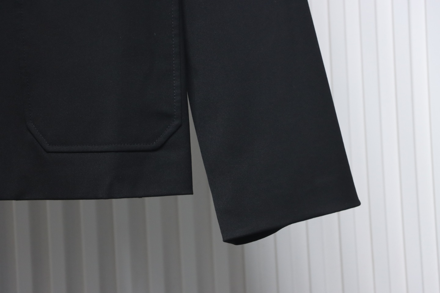 Loewe 24 Three Pocket Wool Work Lapel Jacket Black