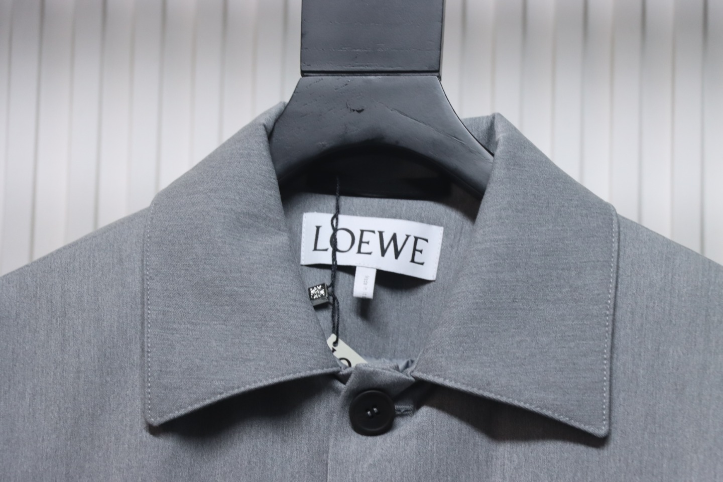 Loewe 24 Three Pocket Wool Work Lapel Jacket Grey