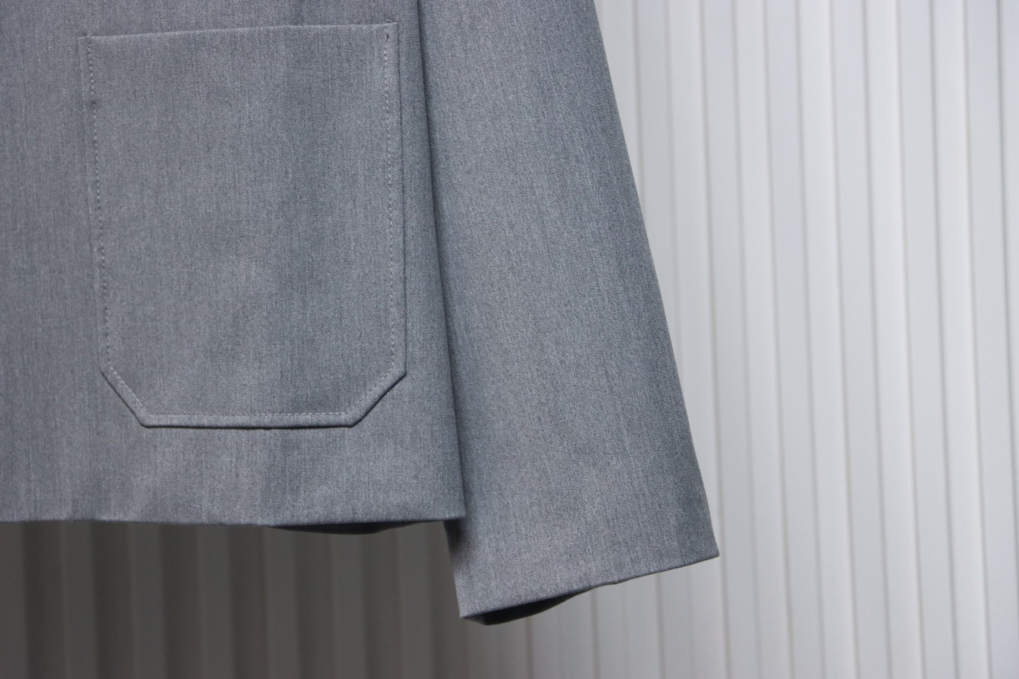 Loewe 24 Three Pocket Wool Work Lapel Jacket Grey