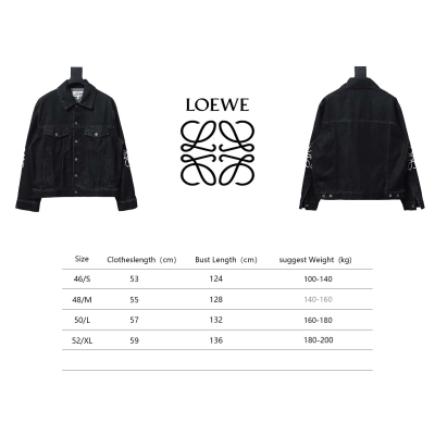 Loewe 24Fw Denim Jacket With Floral Embroidery On The Arm 02