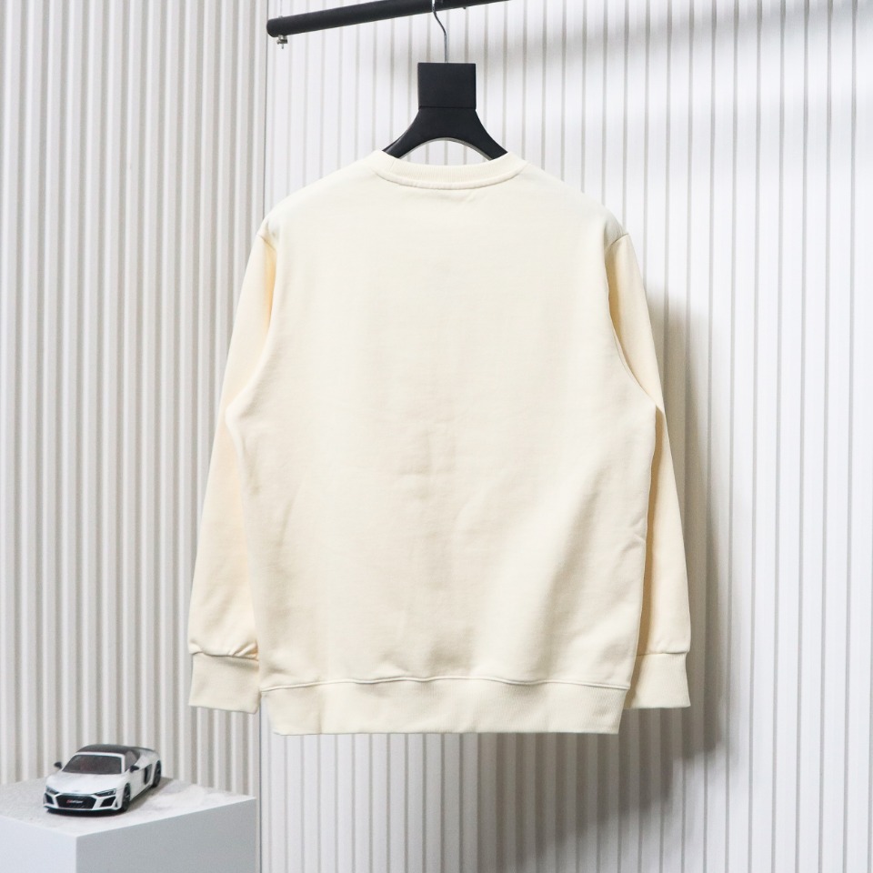 Loewe 24Fw Embroidered Penguin Crew Neck Hoodie Beige