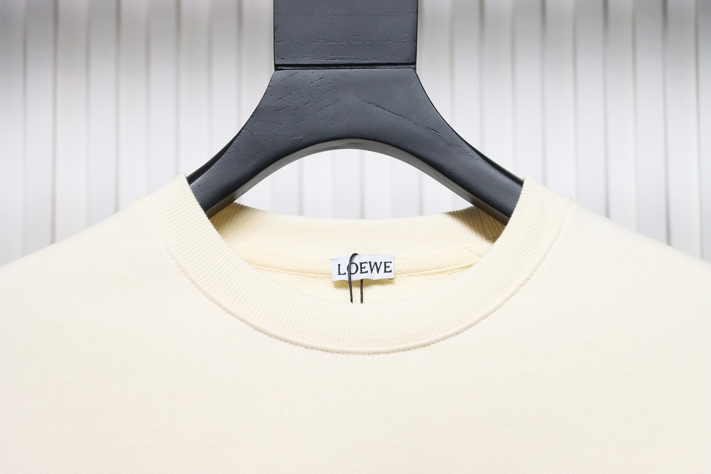 Loewe 24Fw Embroidered Penguin Crew Neck Hoodie Beige