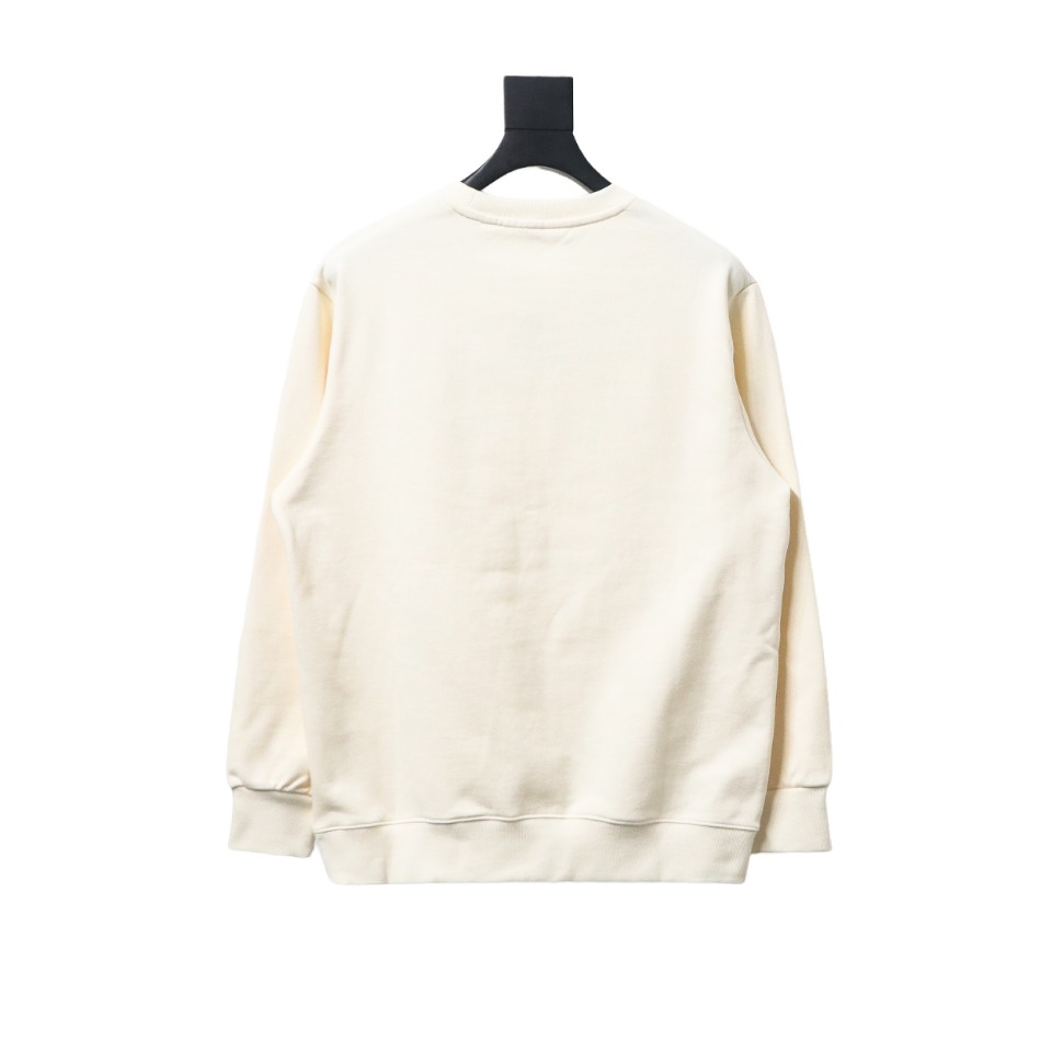 Loewe 24Fw Embroidered Penguin Crew Neck Hoodie Beige