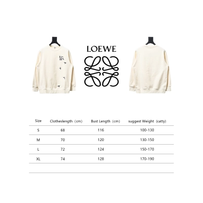 Loewe 24Fw Embroidered Penguin Crew Neck Hoodie Beige 02