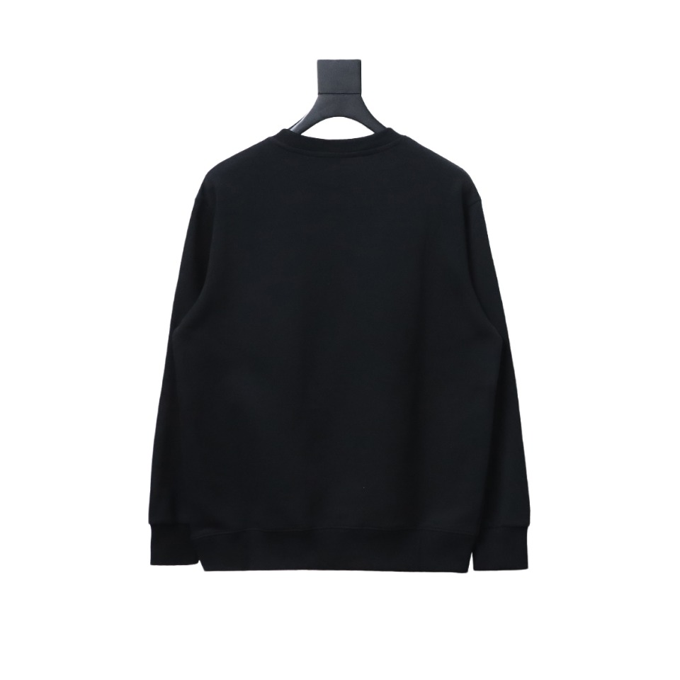 Loewe 24Fw Embroidered Penguin Crew Neck Hoodie Black