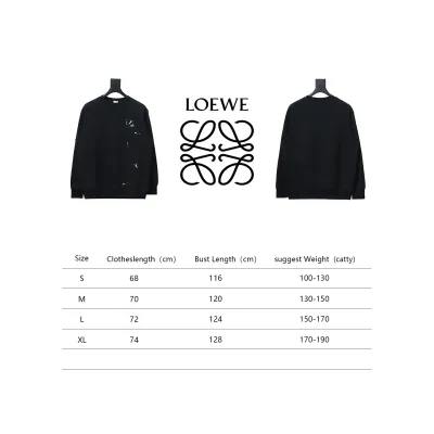 Loewe 24Fw Embroidered Penguin Crew Neck Hoodie Black 02