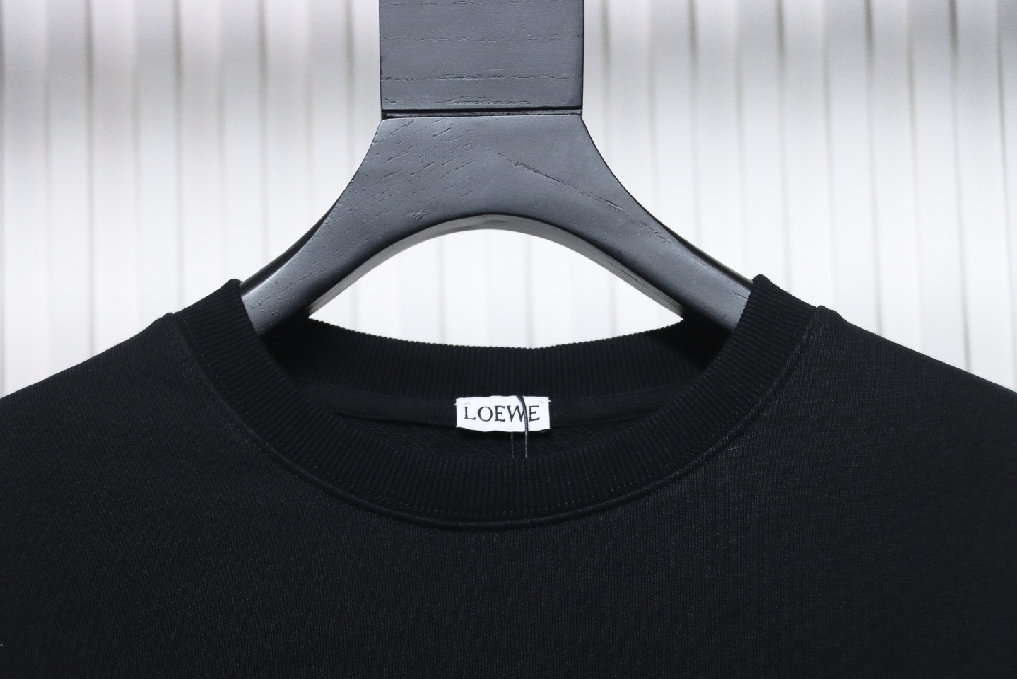 Loewe 24Fw Embroidered Penguin Crew Neck Hoodie Black