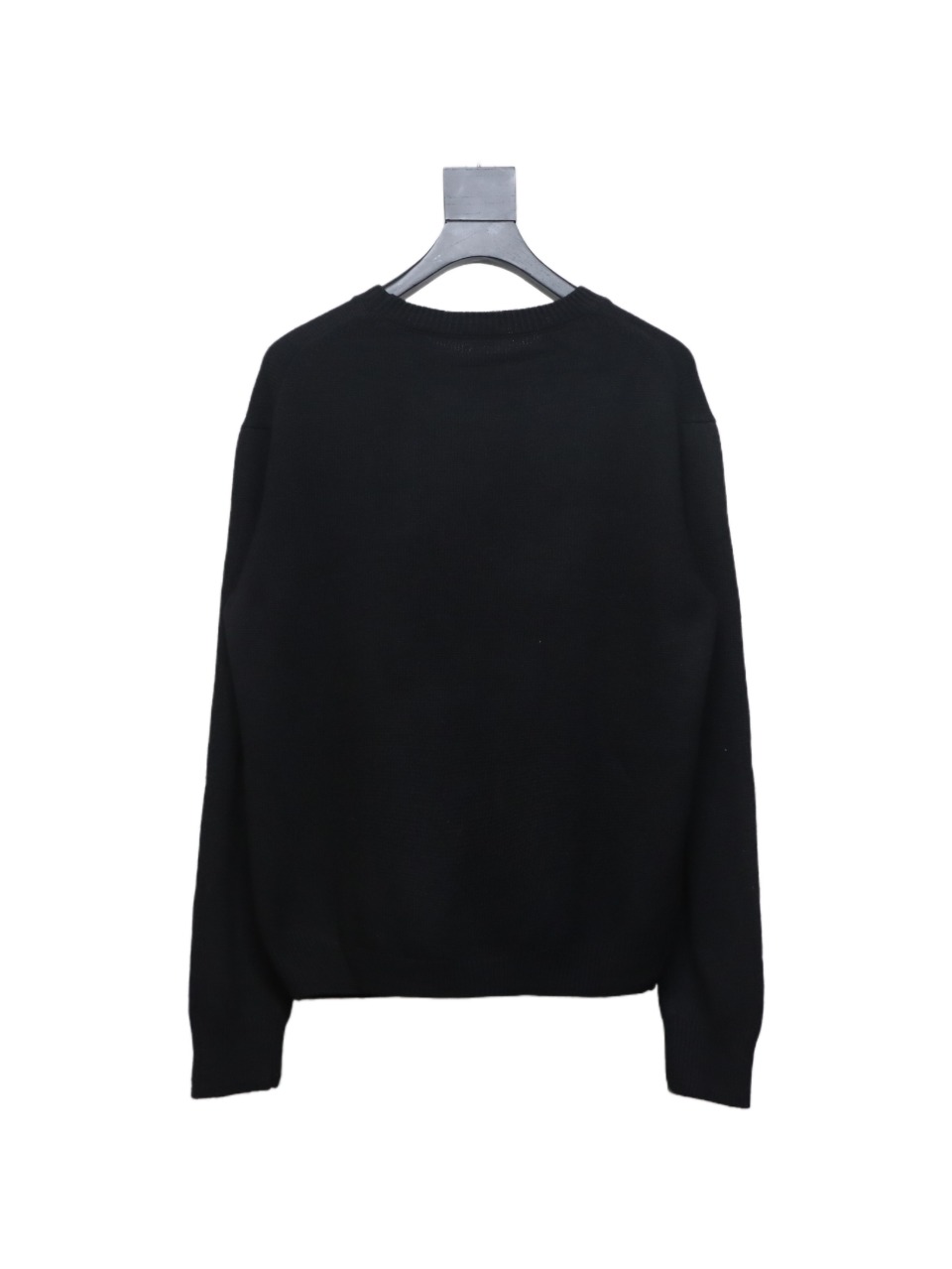 Loewe 24FW Embroidered Small Logo Crew Neck Sweater Black