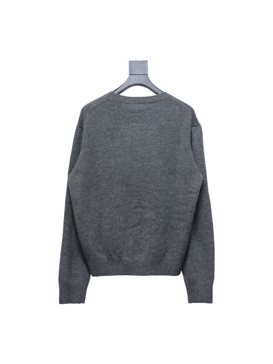 Loewe 24FW Embroidered Small Logo Crew Neck Sweater Grey