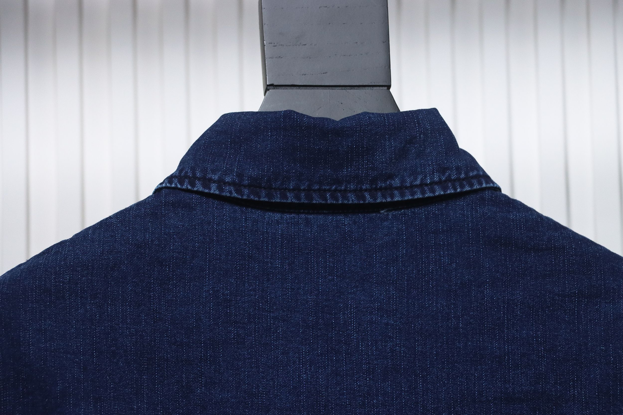 Loewe 24Fw Long Sleeve Denim Shirt With Floral Pattern On Arms