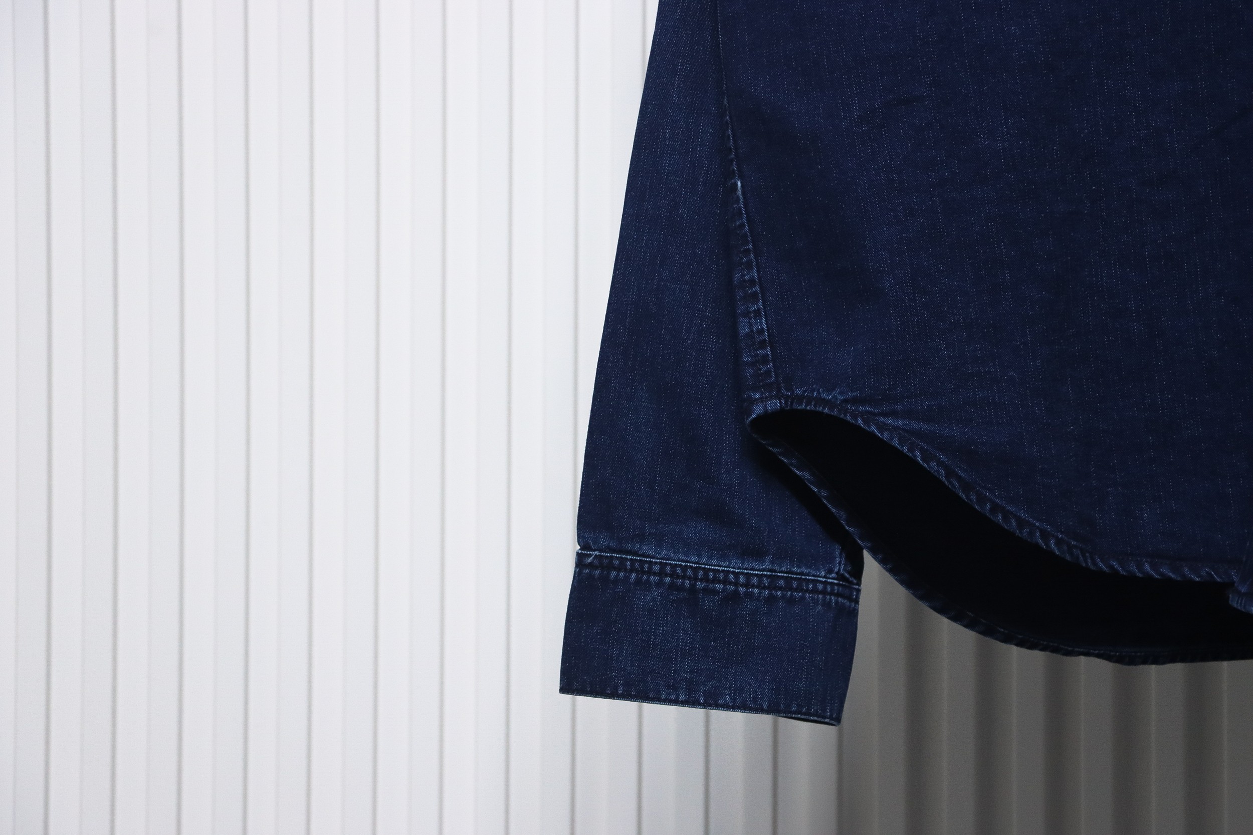 Loewe 24Fw Long Sleeve Denim Shirt With Floral Pattern On Arms