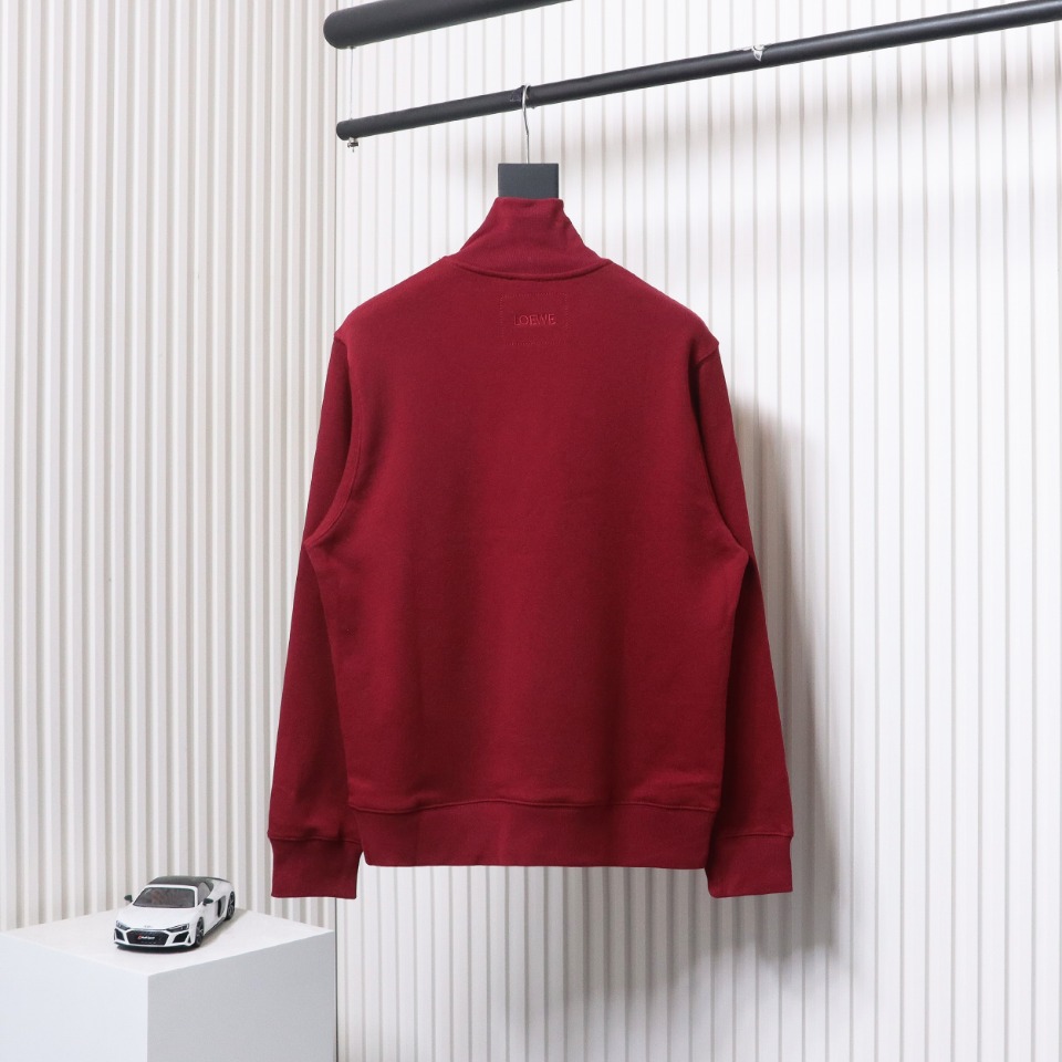 Loewe 24Fw Mountain Stream Waterfall Half Zip Stand Collar Hoodie