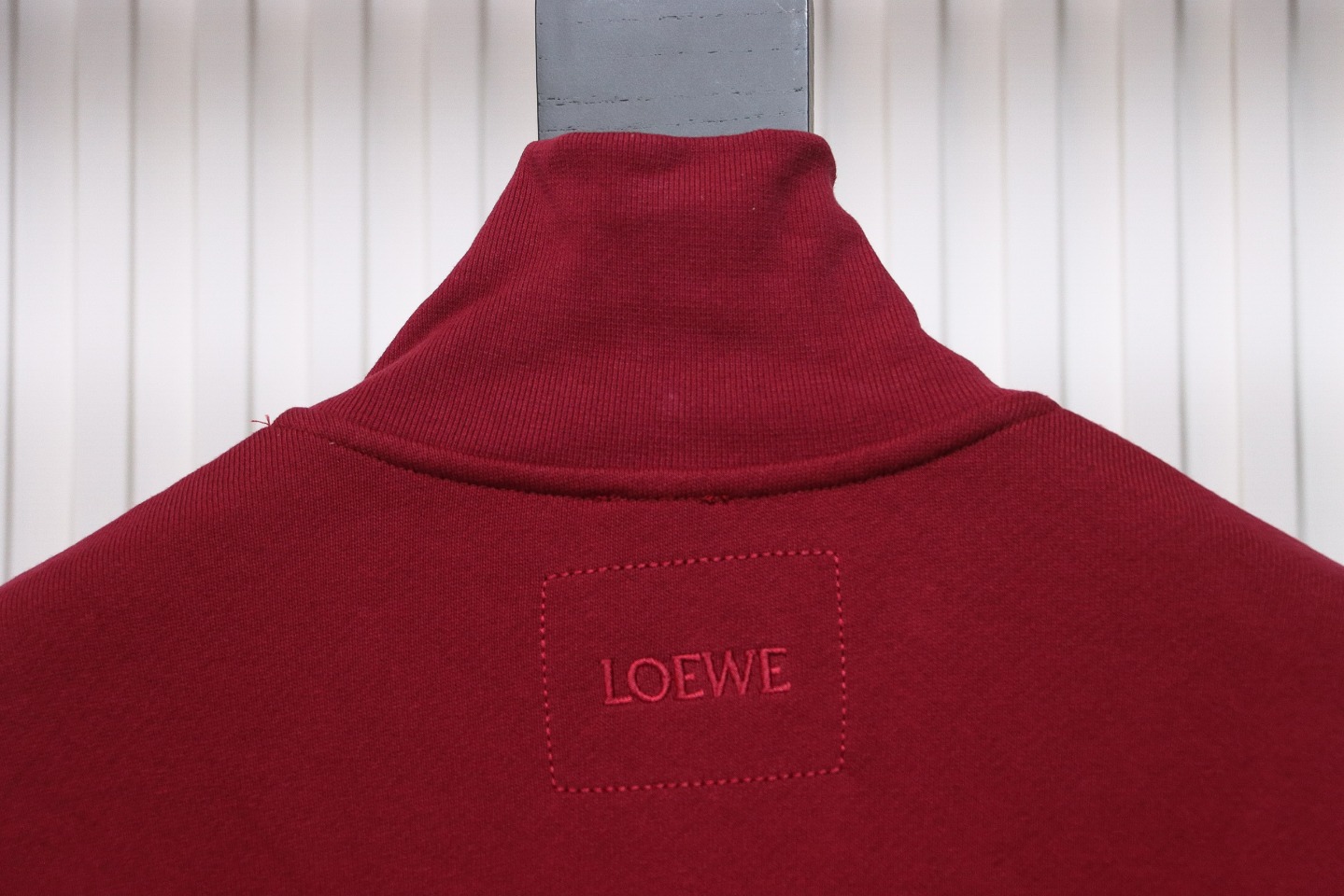 Loewe 24Fw Mountain Stream Waterfall Half Zip Stand Collar Hoodie