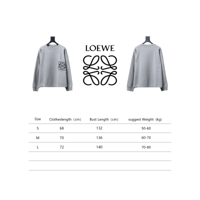 Loewe 24Fw Pocket Floral Jacquard Crew Neck Sweater Grey 02