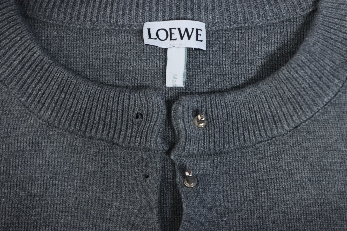 Loewe 24FW Rivet Button Knit Cardigan