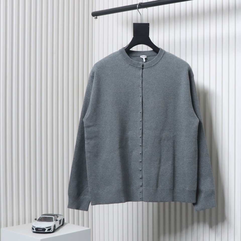 Loewe 24FW Rivet Button Knit Cardigan