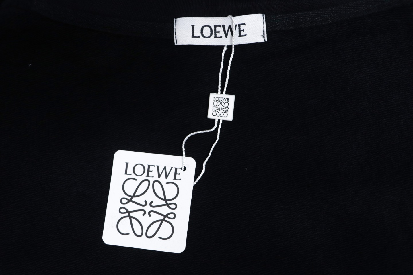 Loewe 24SS Large Letter Print Hooded Hoodie Black