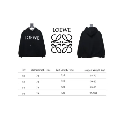 Loewe 24SS Large Letter Print Hooded Hoodie Black 02