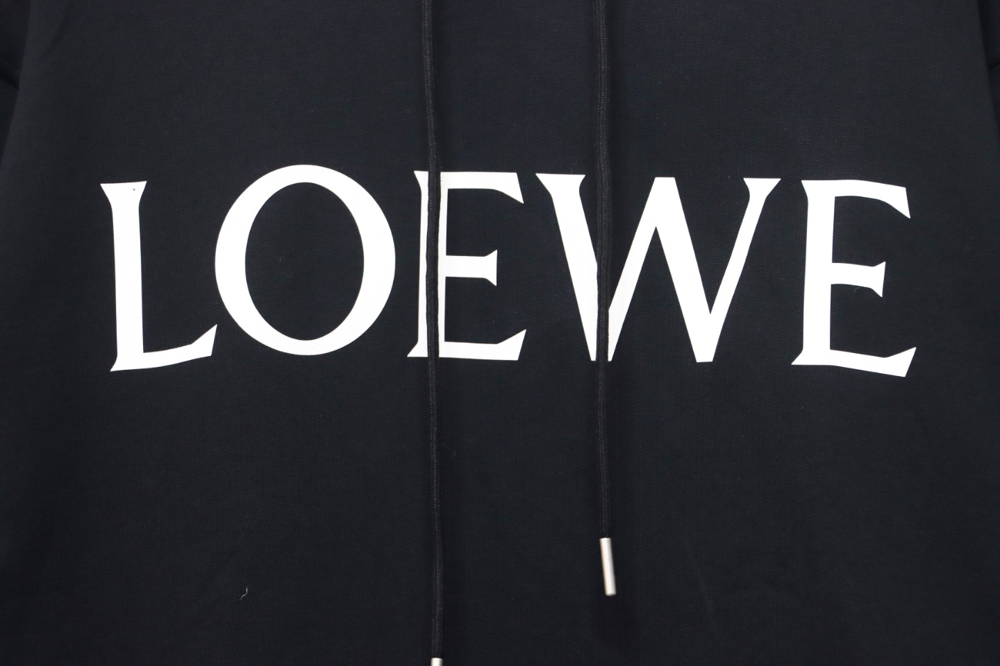 Loewe 24SS Large Letter Print Hooded Hoodie Black