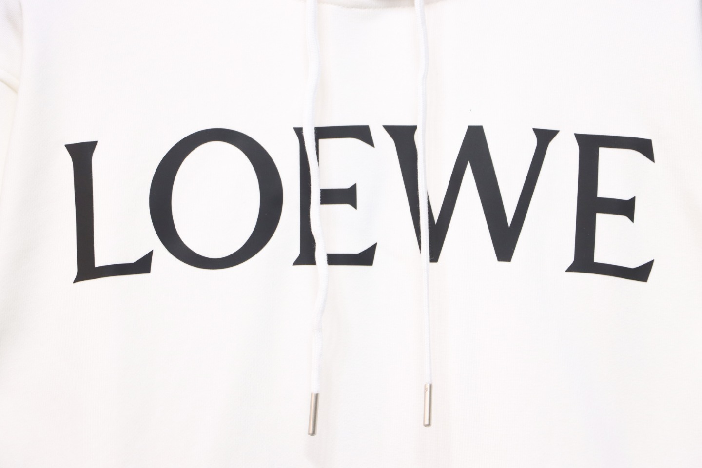 Loewe 24SS Large Letter Print Hooded Hoodie White