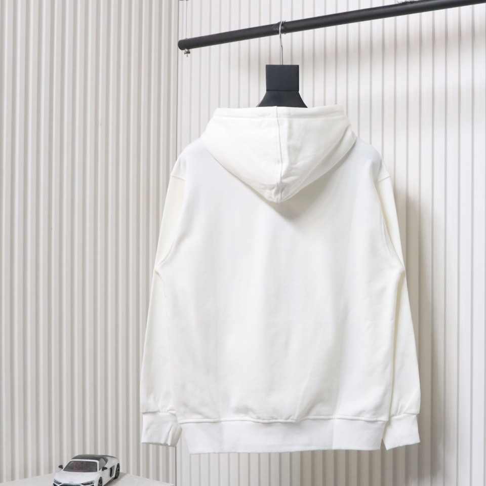 Loewe 24SS Large Letter Print Hooded Hoodie White